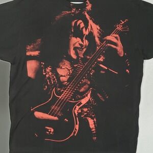 Gene Simmons Guitarist KISS Rock Band Graphic‎ Tee Shirt Black Red Tone Size XL